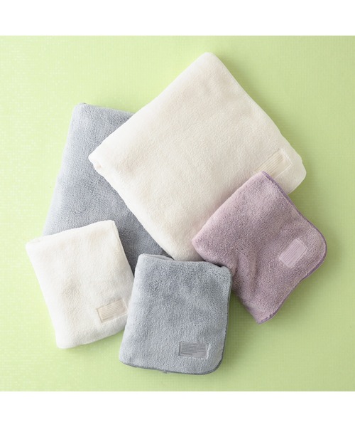 Francfranc 希少 廃盤 激レア 草木柄フェイスタオル アイボリー マイクロファイバー バスタオル プレーン アイボリー（タオル