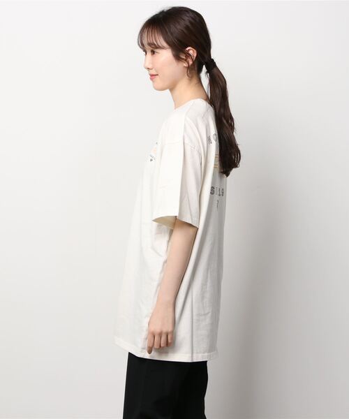 ROXY（ロキシー）の「ROXY/ロキシー  ビッグシルエット   バックプリントロゴTシャツ/タイダイ柄Tシャツ   RST221105（Tシャツ/カットソー・レディース・パープル/ブラック/その他/マルチ/ホワイト・L/M）」の6枚目の写真