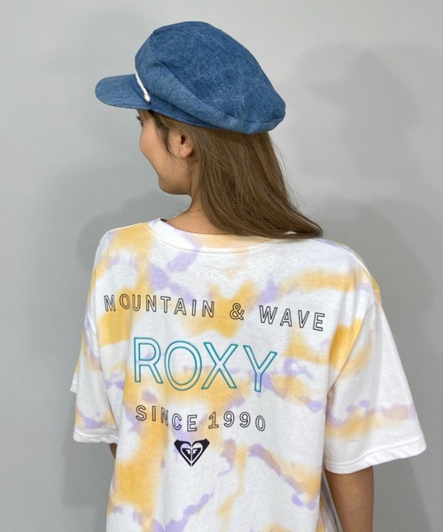 ROXY（ロキシー）の「ROXY/ロキシー  ビッグシルエット   バックプリントロゴTシャツ/タイダイ柄Tシャツ   RST221105（Tシャツ/カットソー・レディース・パープル/ブラック/その他/マルチ/ホワイト・L/M）」の5枚目の写真