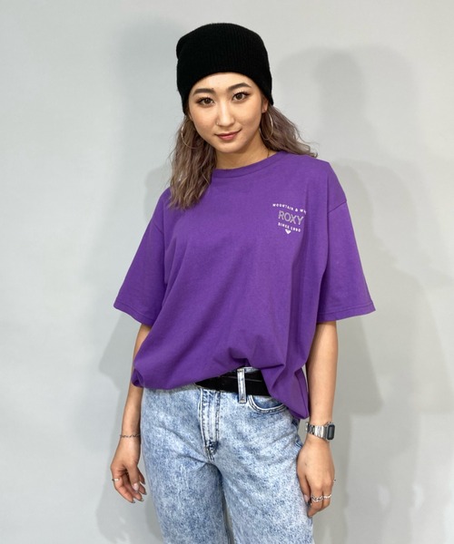 ROXY（ロキシー）の「ROXY/ロキシー  ビッグシルエット   バックプリントロゴTシャツ/タイダイ柄Tシャツ   RST221105（Tシャツ/カットソー・レディース・パープル/ブラック/その他/マルチ/ホワイト・L/M）」の11枚目の写真