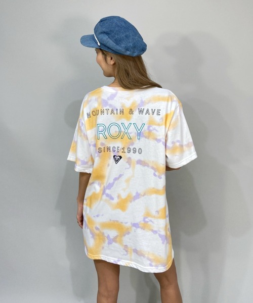 ROXY（ロキシー）の「ROXY/ロキシー  ビッグシルエット   バックプリントロゴTシャツ/タイダイ柄Tシャツ   RST221105（Tシャツ/カットソー・レディース・パープル/ブラック/その他/マルチ/ホワイト・L/M）」の19枚目の写真