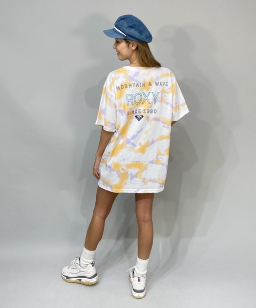 ROXY（ロキシー）の「ROXY/ロキシー  ビッグシルエット   バックプリントロゴTシャツ/タイダイ柄Tシャツ   RST221105（Tシャツ/カットソー・レディース・パープル/ブラック/その他/マルチ/ホワイト・L/M）」の21枚目の写真