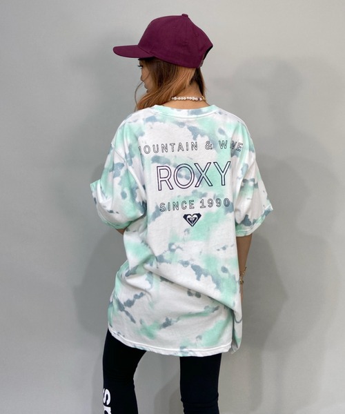 ROXY（ロキシー）の「ROXY/ロキシー  ビッグシルエット   バックプリントロゴTシャツ/タイダイ柄Tシャツ   RST221105（Tシャツ/カットソー・レディース・パープル/ブラック/その他/マルチ/ホワイト・L/M）」の16枚目の写真