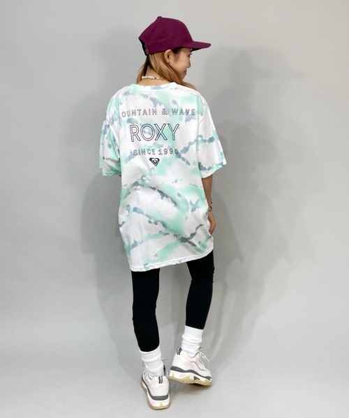 ROXY（ロキシー）の「ROXY/ロキシー  ビッグシルエット   バックプリントロゴTシャツ/タイダイ柄Tシャツ   RST221105（Tシャツ/カットソー・レディース・パープル/ブラック/その他/マルチ/ホワイト・L/M）」の17枚目の写真