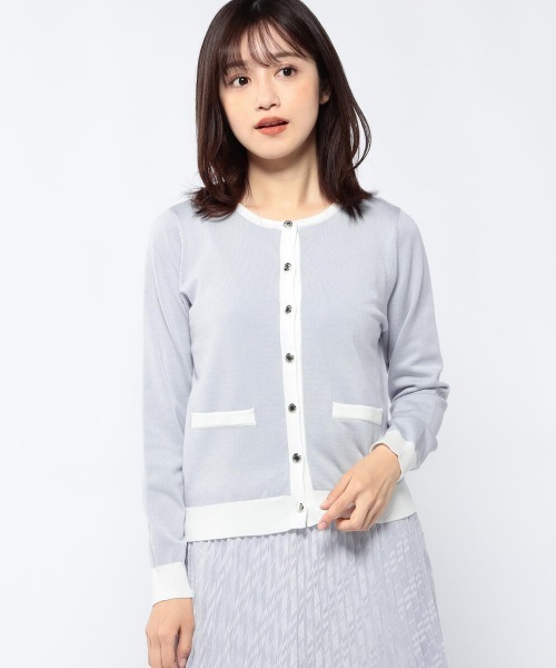MISCH MASCH（ミッシュマッシュ）の「配色ニットアンサンブル（アンサンブル・レディース・ライトブルー/ピンクベージュ/ラベンダー/ホワイト・MEDIUM）」の3枚目の写真