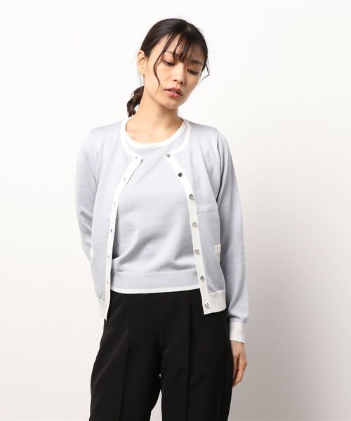 MISCH MASCH（ミッシュマッシュ）の「配色ニットアンサンブル（アンサンブル・レディース・ライトブルー/ピンクベージュ/ラベンダー/ホワイト・MEDIUM）」の18枚目の写真