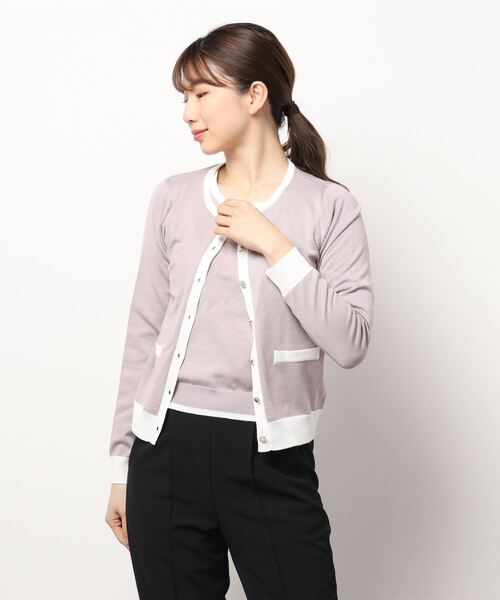 MISCH MASCH（ミッシュマッシュ）の「配色ニットアンサンブル（アンサンブル・レディース・ライトブルー/ピンクベージュ/ラベンダー/ホワイト・MEDIUM）」の19枚目の写真