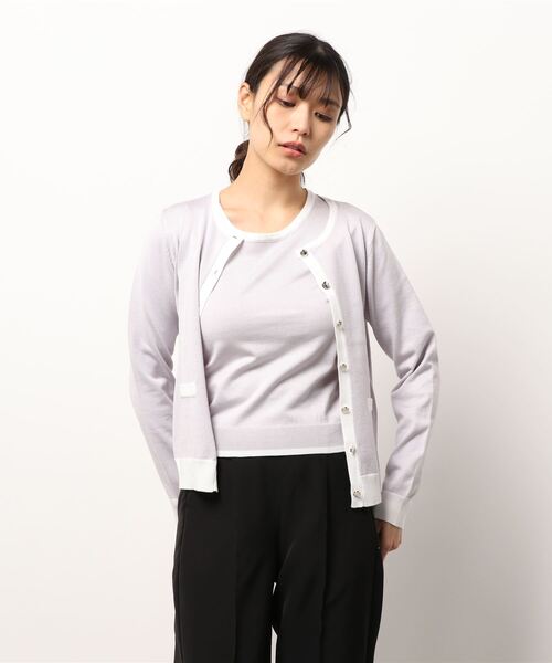 MISCH MASCH（ミッシュマッシュ）の「配色ニットアンサンブル（アンサンブル・レディース・ライトブルー/ピンクベージュ/ラベンダー/ホワイト・MEDIUM）」の21枚目の写真