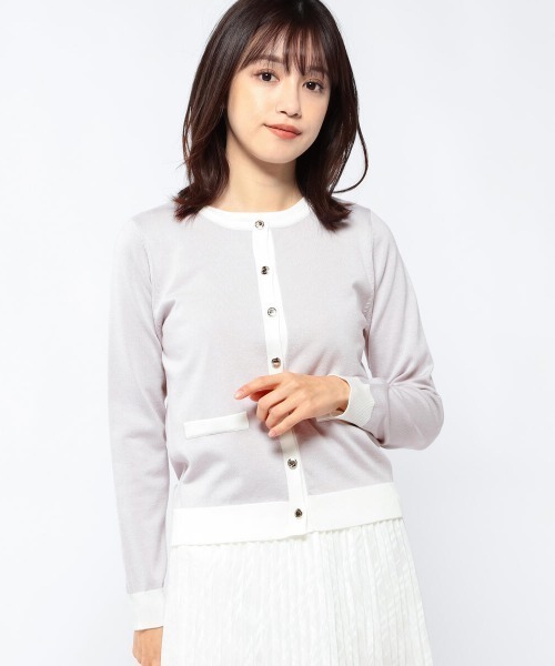 MISCH MASCH（ミッシュマッシュ）の「配色ニットアンサンブル（アンサンブル・レディース・ライトブルー/ピンクベージュ/ラベンダー/ホワイト・MEDIUM）」の9枚目の写真