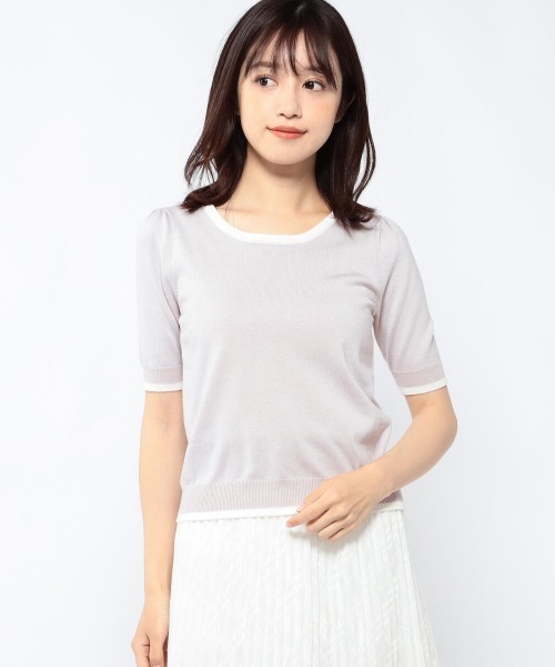 MISCH MASCH（ミッシュマッシュ）の「配色ニットアンサンブル（アンサンブル・レディース・ライトブルー/ピンクベージュ/ラベンダー/ホワイト・MEDIUM）」の10枚目の写真