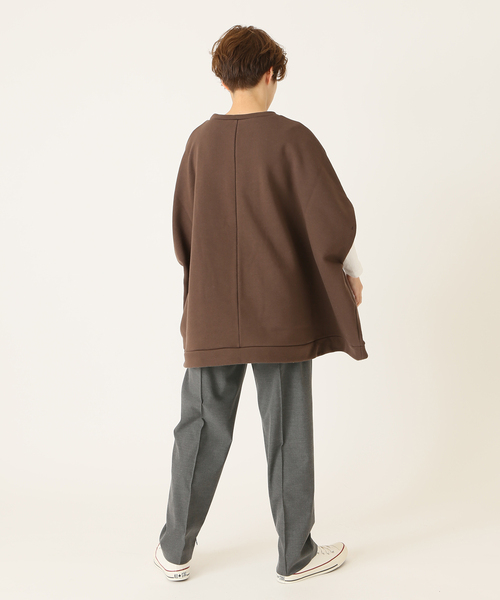 JOURNAL STANDARD LUXE（ジャーナルスタンダード　ラックス）の「アズマウラケ ポンチョ◆（スウェット・レディース・ブラウン/グレー・FREE）」の19枚目の写真