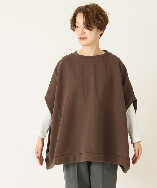 JOURNAL STANDARD LUXE（ジャーナルスタンダード　ラックス）の「アズマウラケ ポンチョ◆（スウェット・レディース・ブラウン/グレー・FREE）」の18枚目の写真