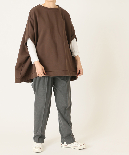 JOURNAL STANDARD LUXE（ジャーナルスタンダード　ラックス）の「アズマウラケ ポンチョ◆（スウェット・レディース・ブラウン/グレー・FREE）」の17枚目の写真