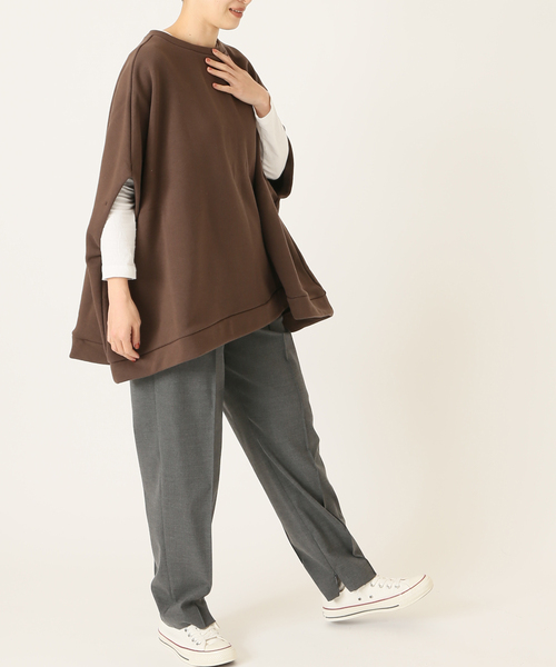 JOURNAL STANDARD LUXE（ジャーナルスタンダード　ラックス）の「アズマウラケ ポンチョ◆（スウェット・レディース・ブラウン/グレー・FREE）」の16枚目の写真