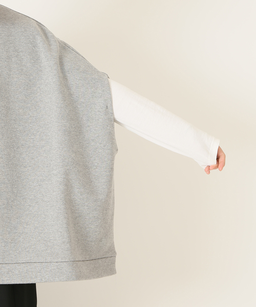 JOURNAL STANDARD LUXE（ジャーナルスタンダード　ラックス）の「アズマウラケ ポンチョ◆（スウェット・レディース・ブラウン/グレー・FREE）」の9枚目の写真