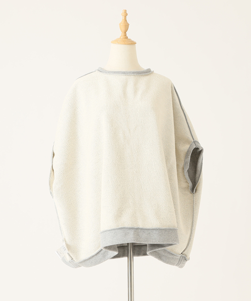 JOURNAL STANDARD LUXE（ジャーナルスタンダード　ラックス）の「アズマウラケ ポンチョ◆（スウェット・レディース・ブラウン/グレー・FREE）」の6枚目の写真