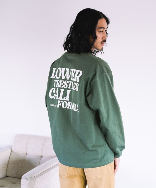 BAYFLOW(ベイフロー)の「バックプリントL/S TEE(Tシャツ/カットソー・メンズ・グリーン/ベージュ/ホワイト/ブラック・LARGE/MEDIUM)」の4枚目の写真