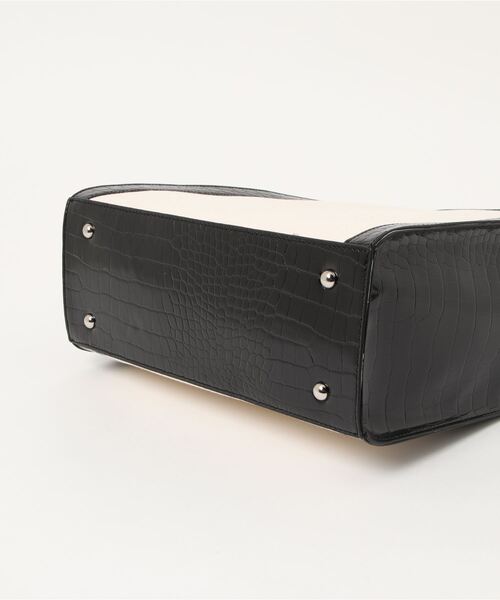 SMIR NASLI（サミールナスリ）の「フレーム2WAYトートバッグ/A4対応（トートバッグ・レディース・ライトグレー/ブラック/ライトベージュ・9）」の21枚目の写真