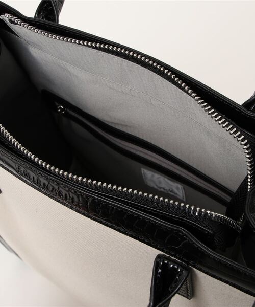 SMIR NASLI（サミールナスリ）の「フレーム2WAYトートバッグ/A4対応（トートバッグ・レディース・ライトグレー/ブラック/ライトベージュ・9）」の22枚目の写真