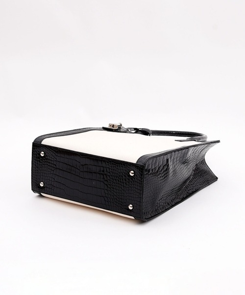 SMIR NASLI（サミールナスリ）の「フレーム2WAYトートバッグ/A4対応（トートバッグ・レディース・ライトグレー/ブラック/ライトベージュ・9）」の7枚目の写真