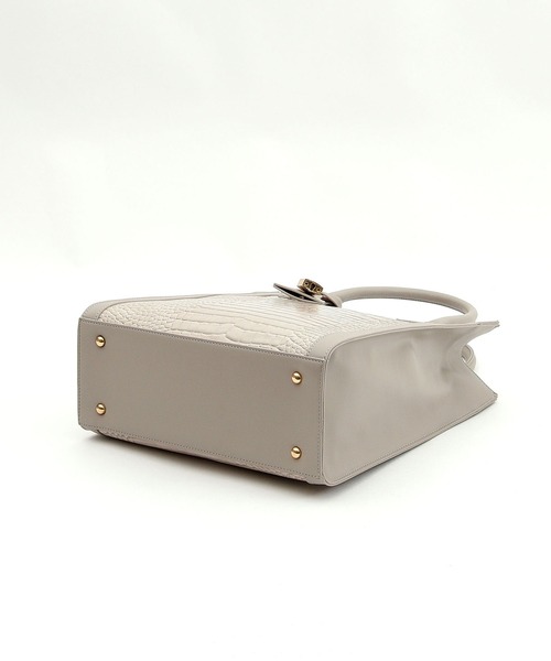 SMIR NASLI（サミールナスリ）の「フレーム2WAYトートバッグ/A4対応（トートバッグ・レディース・ライトグレー/ブラック/ライトベージュ・9）」の17枚目の写真