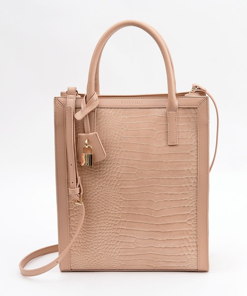 SMIR NASLI（サミールナスリ）の「フレーム2WAYトートバッグ/A4対応（トートバッグ・レディース・ライトグレー/ブラック/ライトベージュ・9）」の9枚目の写真