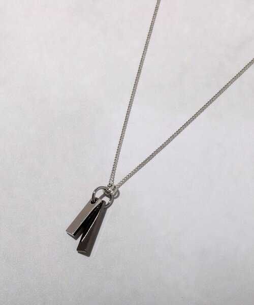 tk.TAKEO KIKUCHI（ティーケータケオキクチ）の「◆ダブルバーネックレス（ネックレス・メンズ・シルバー/ゴールド/シルバー系・00）」の2枚目の写真