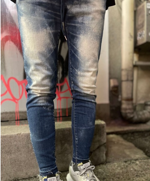 surt（サート）の「SURT/サート/BREACHED DENIM/ブリーチデニム（デニムパンツ・メンズ・ブルー・SMALL/MEDIUM/X-LARGE/X-SMALL/LARGE）」の2枚目の写真