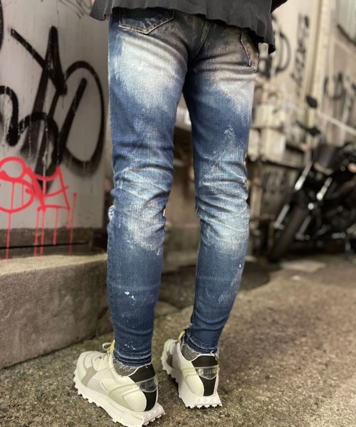 surt（サート）の「SURT/サート/BREACHED DENIM/ブリーチデニム（デニムパンツ・メンズ・ブルー・SMALL/MEDIUM/X-LARGE/X-SMALL/LARGE）」の4枚目の写真