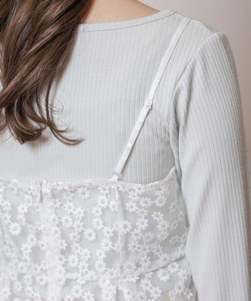 flower（フラワー）の「ビューティフルブルームビスチェ（ベスト・レディース・ホワイト・FREE）」の6枚目の写真