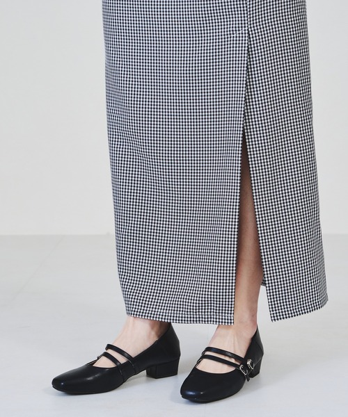 acro（アクロ）の「チェックスリットタイトスカート/AC1340（スカート・レディース・ブラック/ブルー/グリーン・ﾌﾘ-）」の8枚目の写真