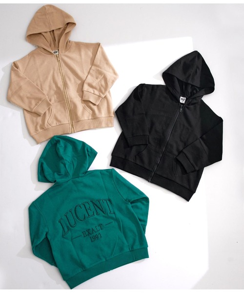 ANAP kids(アナップキッズ)の「バック刺繍ミニ裏毛パーカー(パーカー・キッズ・ベージュ/ブラック/モスグリーン・110cm/120cm/130cm)」の7枚目の写真