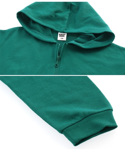 ANAP kids(アナップキッズ)の「バック刺繍ミニ裏毛パーカー(パーカー・キッズ・ベージュ/ブラック/モスグリーン・110cm/120cm/130cm)」の14枚目の写真