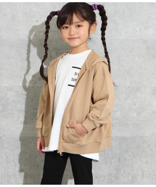 ANAP kids(アナップキッズ)の「バック刺繍ミニ裏毛パーカー(パーカー・キッズ・ベージュ/ブラック/モスグリーン・110cm/120cm/130cm)」の21枚目の写真