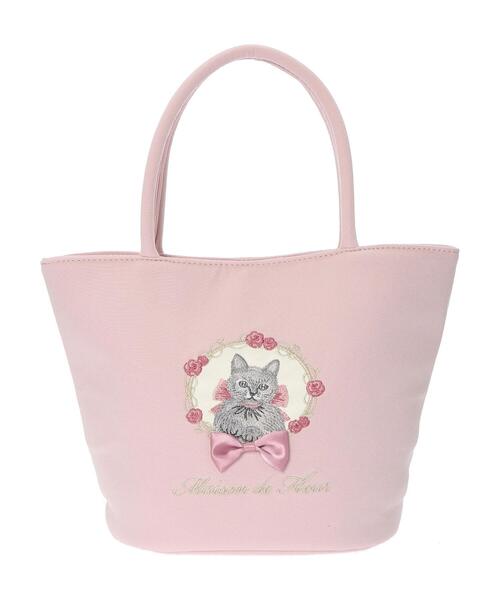 Maison de FLEUR（メゾンドフルール）の「cat刺繍トートバッグ
