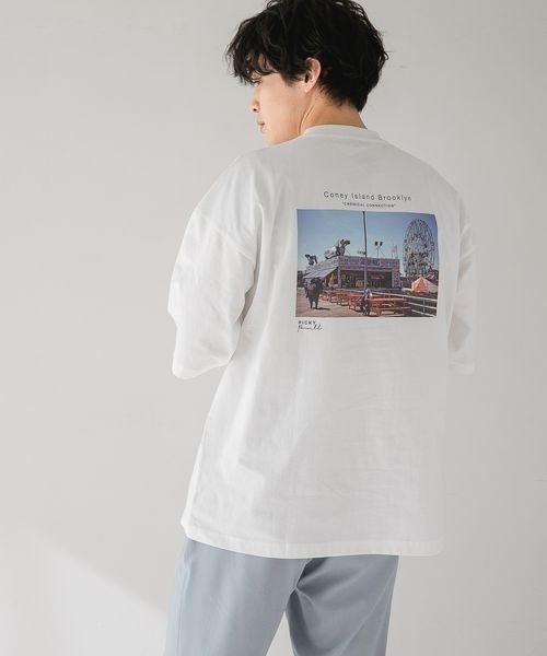 LOWRYS FARM(ローリーズファーム)の「リッキーフォトコラボTシャツ 275513(Tシャツ/カットソー・メンズ・グリーン/ブラック/オフホワイト/パープル・MEDIUM/LARGE)」の9枚目の写真