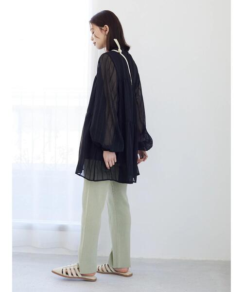 Green　Parks（グリーンパークス）の「・SUGAR SPOON リブニットセンターシームパンツ＊（その他パンツ・レディース・ブラック/ベージュ/ライトカーキ/ブルー・FREE）」の20枚目の写真