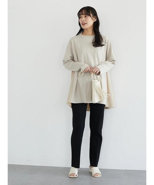 Green　Parks（グリーンパークス）の「・SUGAR SPOON リブニットセンターシームパンツ＊（その他パンツ・レディース・ブラック/ベージュ/ライトカーキ/ブルー・FREE）」の21枚目の写真