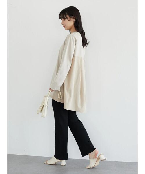 Green　Parks（グリーンパークス）の「・SUGAR SPOON リブニットセンターシームパンツ＊（その他パンツ・レディース・ブラック/ベージュ/ライトカーキ/ブルー・FREE）」の22枚目の写真