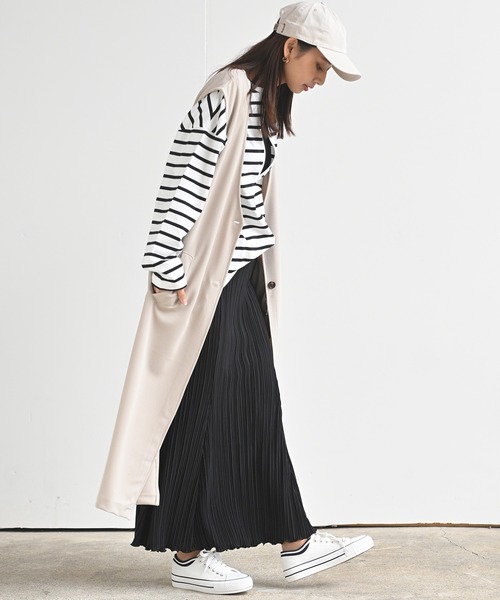 rps（アールピーエス）の「ラインボーダー深ＶネックＴｅｅ（Tシャツ/カットソー・レディース・ブラック/ピンク/グリーン/モカ・M）」の14枚目の写真