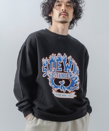 SIDEWAY STANCE | 【SIDEWAY STANCE】スウェットクルーネック プリント オーバーサイズ トレーナー(スウェット)