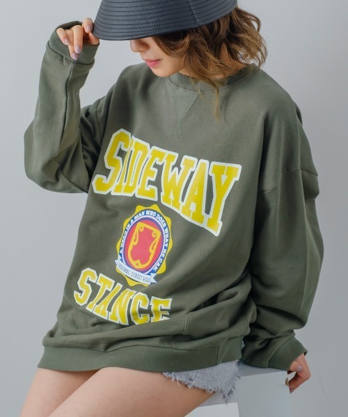 SIDEWAY STANCE（サイドウェイスタンス）の「【SIDEWAY STANCE】スウェットクルーネック プリント オーバーサイズ トレーナー（スウェット・メンズ・グレー系その他/グリーン系その他2/ブラック系その他/グレー系その他2/グリーン系その他/ブルー系その他/ブラック系その他2/ブルー系その他2・LARGE/MEDIUM/X-LARGE）」の7枚目の写真