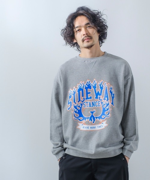 SIDEWAY STANCE（サイドウェイスタンス）の「【SIDEWAY STANCE】スウェットクルーネック プリント オーバーサイズ トレーナー（スウェット・メンズ・グレー系その他/グリーン系その他2/ブラック系その他/グレー系その他2/グリーン系その他/ブルー系その他/ブラック系その他2/ブルー系その他2・LARGE/MEDIUM/X-LARGE）」の17枚目の写真