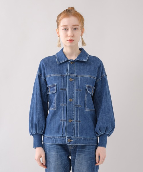 Paradise Picnic（パラダイスピクニック）の「CYAN ワイドスリーブリプリーブジャケット（デニムジャケット・レディース・ブルー・FREE）」の9枚目の写真