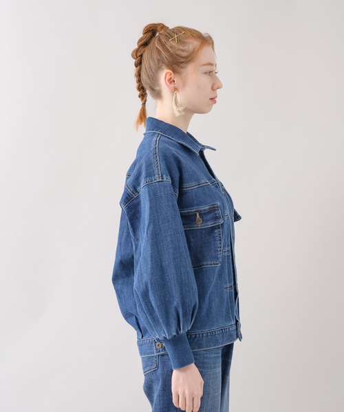 Paradise Picnic（パラダイスピクニック）の「CYAN ワイドスリーブリプリーブジャケット（デニムジャケット・レディース・ブルー・FREE）」の11枚目の写真