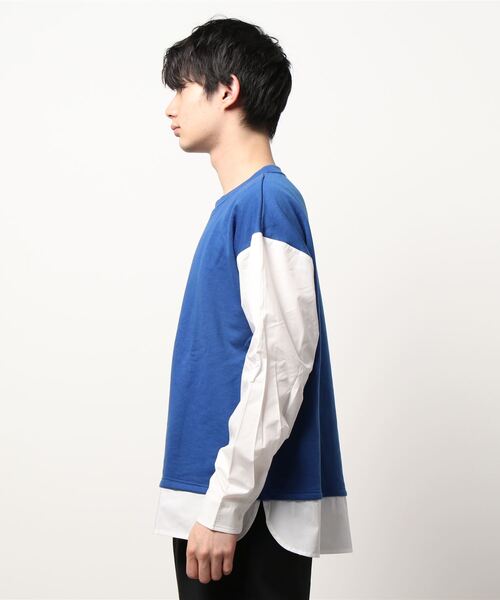 L.H.P Private Brand(エルエイチピープライベートブランド)の「PL シャツスリーブクルー/クルーネック/カットソー(シャツ/ブラウス・メンズ・ブルー/グリーン/チャコール・MEDIUM/LARGE)」の4枚目の写真