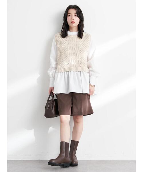 earth music&ecology（アースミュージックアンドエコロジー）の「SET2点 透かしベスト+チュニックブラウス（シャツ/ブラウス・レディース・オレンジ/ミント/ホワイト系その他2・FREE）」の11枚目の写真