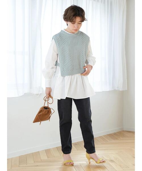 earth music&ecology（アースミュージックアンドエコロジー）の「SET2点 透かしベスト+チュニックブラウス（シャツ/ブラウス・レディース・オレンジ/ミント/ホワイト系その他2・FREE）」の21枚目の写真