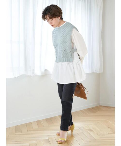 earth music&ecology（アースミュージックアンドエコロジー）の「SET2点 透かしベスト+チュニックブラウス（シャツ/ブラウス・レディース・オレンジ/ミント/ホワイト系その他2・FREE）」の22枚目の写真