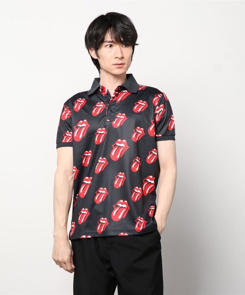RAWLIFE(ロウライフ)の「BACK SPIN!/バックスピン!【RollingStones/ローリングストーンズ】Red Lick Pattern POLO SHIRT(ポロシャツ・メンズ・ブラック/ホワイト・SMALL/LARGE/X-LARGE/MEDIUM)」の12枚目の写真